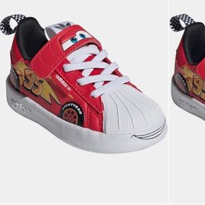 Adidas Red and White Kids' Sneakers